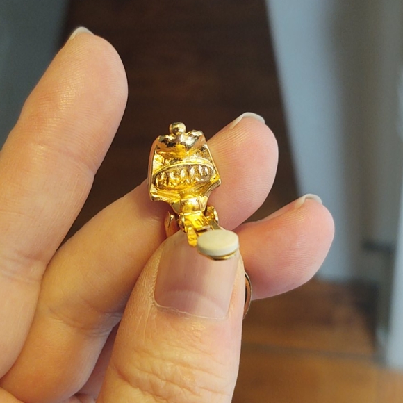 Rare M. SAAD Vintage Roman Coin Dangle Earrings - Picture 6 of 7